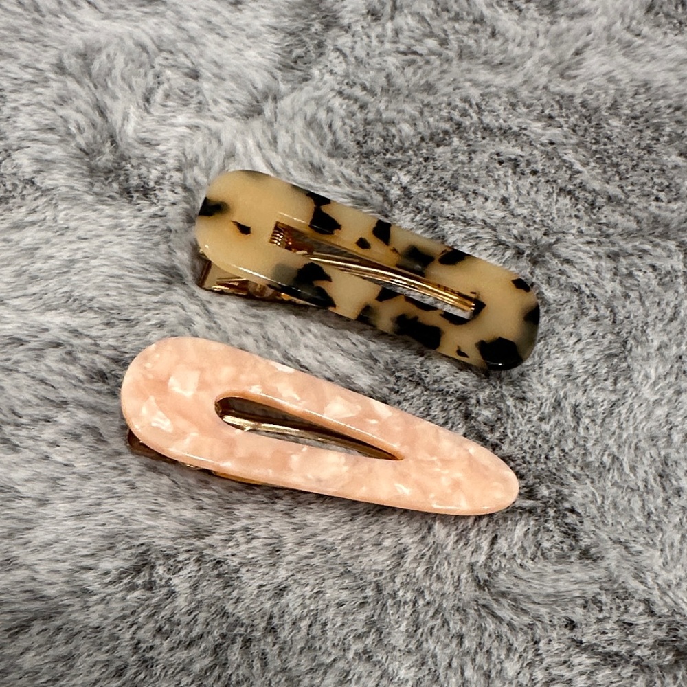 Stylish Tortoise and Pink Hair Clip Bundle